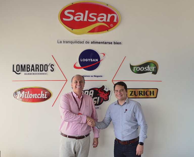 Jaime Sanchez (izda) director general Salsan S.A, Fabio Ríos (dcha) director general ULMA Packaging Colombia.